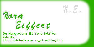 nora eiffert business card